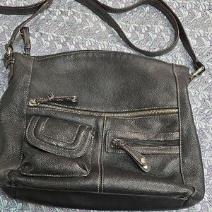 Tignanello Brown Leather Crossbody Bag